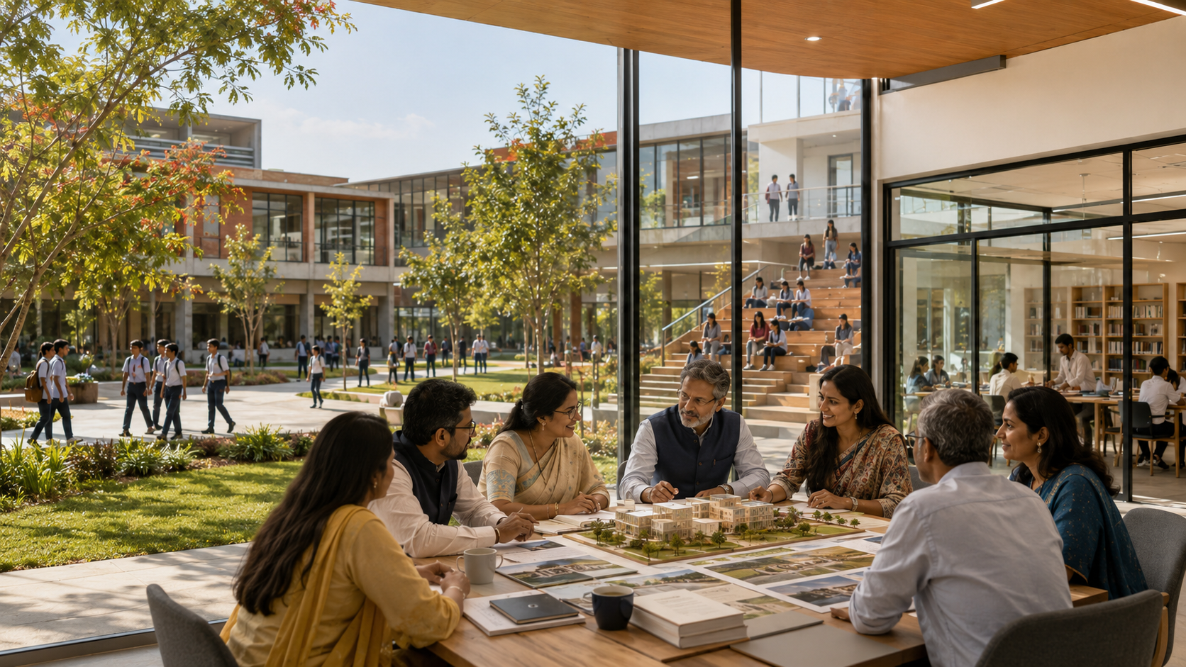 TSOI team planning a school campus